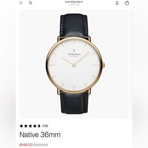 Nordgreen watch with additional straps